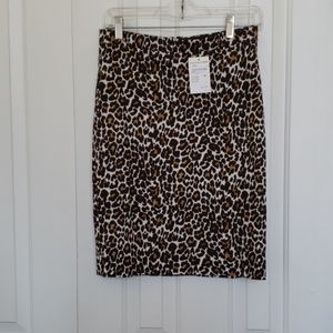 NWT J. CREW Leopard Pencil Skirt